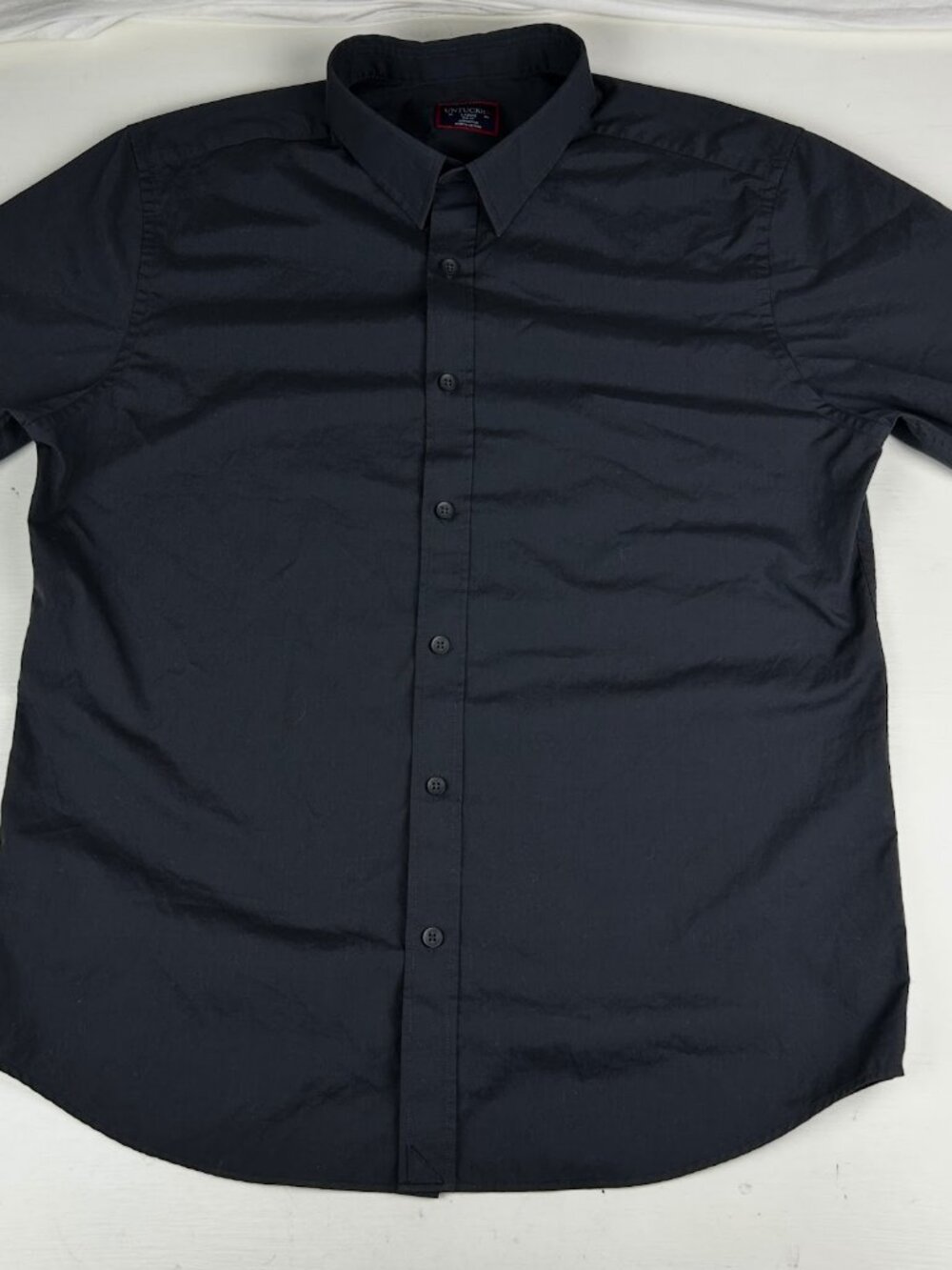 UNTUCKit Shirt Mens Large Black Slim Fit Short Sleeve Button Up Cotton